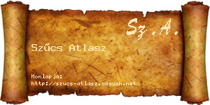 Szűcs Atlasz névjegykártya